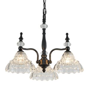 HDDFL Chandelier Light 3 Lights Chandeliers Lamp Black Modern Pendant Lighting Fixtures for Dining Room Kitchen Island Entryway Living Room Bedrooms Foyer Entrance