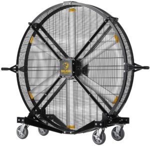 Big Ass Fans - Black Jack, 6' Indoor/Outdoor Mobile Fan with Wheels, Onboard Variable Speed Control, OSHA Compliant Steel Cage, IPX5 Rated, Pre-Assembled, Black