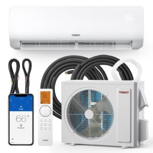 TOSOT 12,000 BTU Mini-Split Air Conditioner and Heating System, 19 SEER2 Wifi-Enabled Ductless Inverter AC Unit with 16ft Copper Line Set, Voice Controlled, 110-120V, Cosmo Series