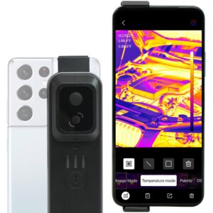 Thermal Camera for Android & iOS, 256x192 IR Resolution, Automotive Thermal Imaging Camera with WiFi, -4°F to 1022°F, 25Hz Wireless Infrared Camera for Home Inspection, HVAC, Mechanical Maintenance