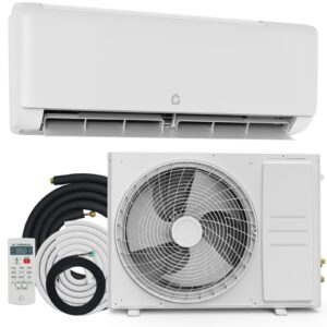 24,000 BTU Mini Split AC & Heat Pump, 21 SEER WiFi Ductless System, 1500 Sq.Ft Coverage, 23dB Ultra Quiet, 5-In-1 Modes w/Heat/Cool/Dry (230V, Includes Full Installation Kit)