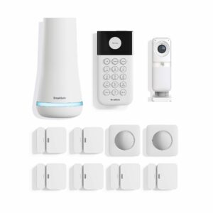 SimpliSafe 11 Piece Wireless Home Security System Gen 3 with Wireless Indoor HD Camera - Optional 24/7 Professional Monitoring - No Contract - Compatible with Alexa and Google Assistant,White