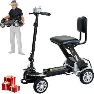 VOCIC Mobility-Scooter-Carbon-Fiber, Mobility Scooters for Seniors Adults, Folding Powered Mobility Scooter, TSA Approved Electric Mobility Scooter with Seat, Foldable Electric Wheelchair, 4 Wheel