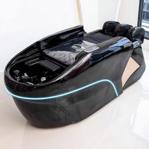 HHEvergreenEnsemble Shampoo Bed - Massage Table with Black Advanced Futuristic Sense, Head Spa Equipment and SPA Shampoo Bed Includes Full Body Massage, Electric Leg Lifting