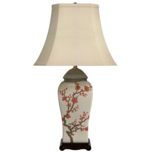 Red Lantern 26" Cherry Blossom Vase Lamp