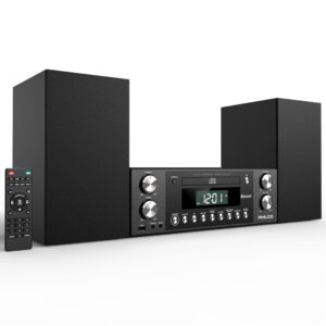 Philco Executive Shelf System - All-in-One Bluetooth Home Stereo System with CD Player with 50 watts of Sound and MP3 / USB Playback
