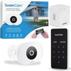 Wi-Fi Pool Alarm Camera – ASTM F2208 Certified – Smart Pool Safety System for Inground & Above Ground Pools – Real-Time Alerts & Remote Viewing via App with Integrated Wi-Fi New 2025 Model
