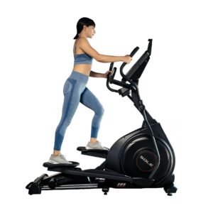 Elliptical Machine: E25 Elliptical Gym Equipment for Home and Studio, Exercise Equipment with 7.5" LCD Display, Tablet Holder, Adjustable Resistance, Power Incline and Heart Rate Monitoring (E25)