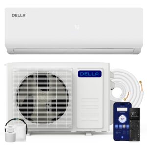 DELLA 36000 BTU 19 SEER2 Cools Up to 2500 Sq.Ft Mini Split AC Work with Alexa, Energy Efficient Ductless Inverter System with 3 Ton Heat Pump Pre-Charged and 16.4ft Installation Kits