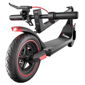 iScooter Electric Scooter for Adults & Teens, 500W Motor, Up to 15 Miles Range, 19 MPH Top Speed, Cruise Control, Dual Braking System, Foldable E-Scooter for Commuting & Campus Use