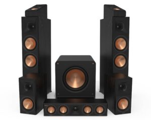 Klipsch 5.1 Ebony System - Model RP-8060FA II, RP-404C II, RP-500SA II, RP-1400SW, TX-RZ50 Receiver