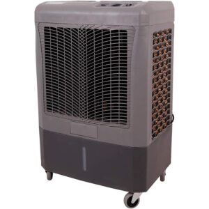 Hessaire MC37M Portable Evaporative Cooling Fan, Indoor/Outdoor High Temp Low Humidity Environments, 3100 CFM, 950 sq. ft., 3-Speed Fan, 59 dB, Gray