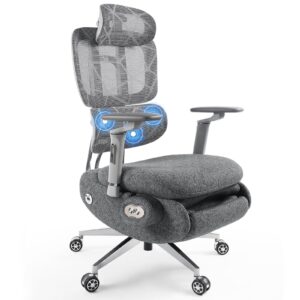 Office Chair with Foot Rest – Ergonomic Office Chair with Electric Recline, Massage Chair, 450 lbs Capacity, Adjustable Headrest & Backrest, USB Charging, 6D Armrests