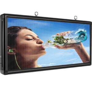 P6 Outdoor LED Sign 40" x 18" Programmable LED Scrolling Message Board with High Resolution Support Texts, Images& Video with Waterproof IP45