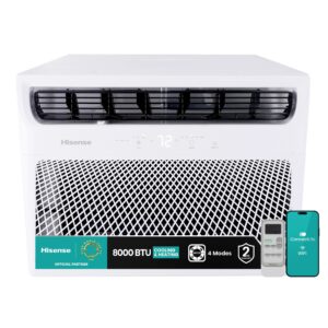 Hisense WCH08R25A Window Air Conditioner, 8,000 BTU, White