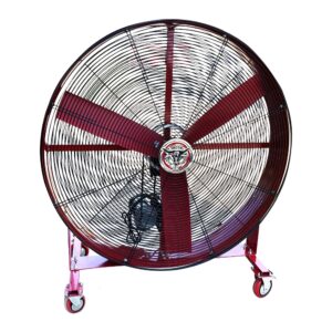 Super Duty Fans - SD5VFF 110V - 1.5 HP Industrial Fan - Red Composite Lineal Distance Blades - Shrouded and Guarded For Safety - Simple Self Installation - Made in Texas, 59-Inch Diameter