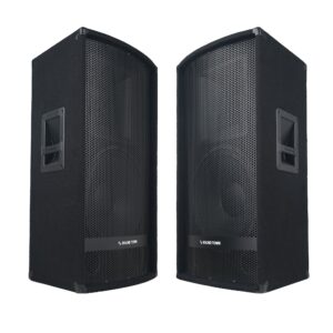 Sound Town 2-Pack 15" 700W 2-Way Full-Range Passive DJ PA Pro Audio Speaker with Compression Driver for Live Sound, Karaoke, Bar, Church (METIS-115-PAIR)