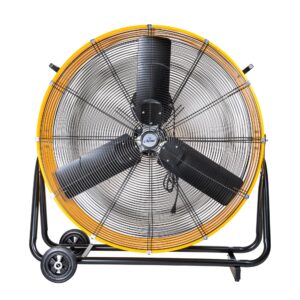 iLiving 36 Inches 16000 CFM Heavy Duty High Velocity Barrel Floor Drum Fan with DC Brushless Motor, Stepless Speed Adjustment for Workshop, Garage, Commercial or Industrial, UL Safety Listed