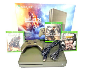 Xbox One S Battlefield 1 Green Console Special Edition 1TB w/Box Control Tested