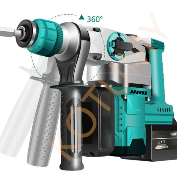 Cordless Electric Rotary Hammer Impact Drill Multi -function Electric Pick Tool