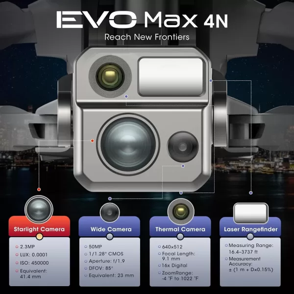 Autel EVO Max 4N Drone Fly More &Night Vision Camera & Infrared Camera Thermal
