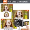 4K Digital Vlogging Camera for YouTube 4k Camcorder HD 1080P 48MP Video Camera