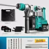 Cordless Electric Rotary Hammer Impact Drill Multi -function Electric Pick Tool
