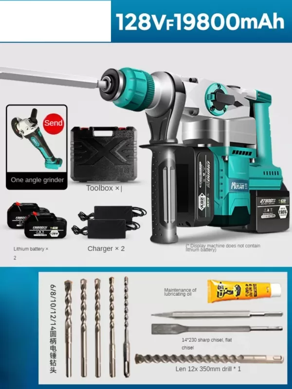 Cordless Electric Rotary Hammer Impact Drill Multi -function Electric Pick Tool