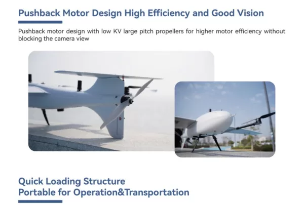 VTOL Fixed Wing Multipurpose 260Km Long Range UAV 2Kg Load 4h Flight Time Drone