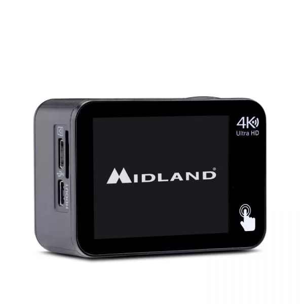 Compact Camcorder, Action Cam, HD 4K, Wi-Fi, Waterproof, 128GB - Midland H9-