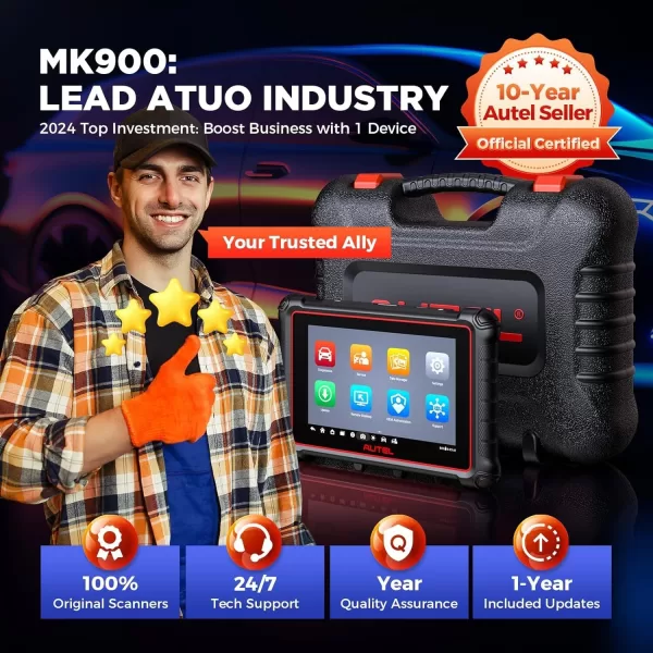 2025 Autel MaxiCOM MK900 MK900BT MX900 Auto All System Diagnostic Scanner Tool