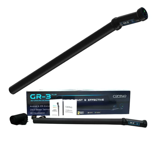 Conrad GR3 Plus 3D Metal Detector for Gold & Treasure | Deep Seeking Dual Sensor