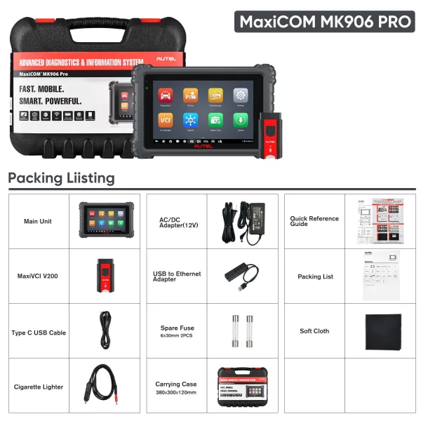 2025 Autel Scanner MaxiSys MK906 Pro Coding OE - Full System Diagnostic Tool