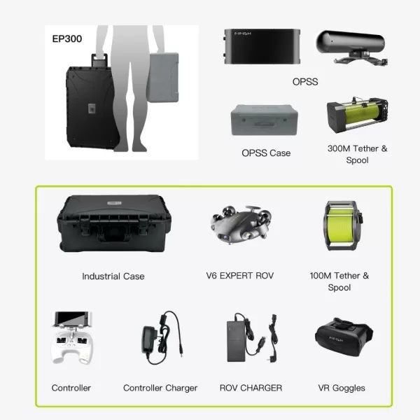 QYSEA FIFISH V6 Expert Underwater ROV Drone - EP300 Bundle | The Ultimate Bundle