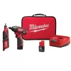 M12 12V Lithium-Ion Cordless 1/4 In. Hex Screwdriver Kit with M12 Lithium-Ion Co