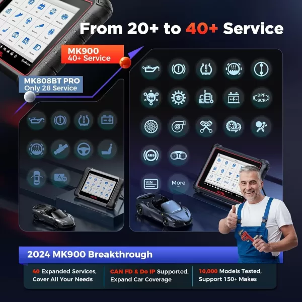 2025 Autel MaxiCOM MK900 MK900BT MX900 Auto All System Diagnostic Scanner Tool