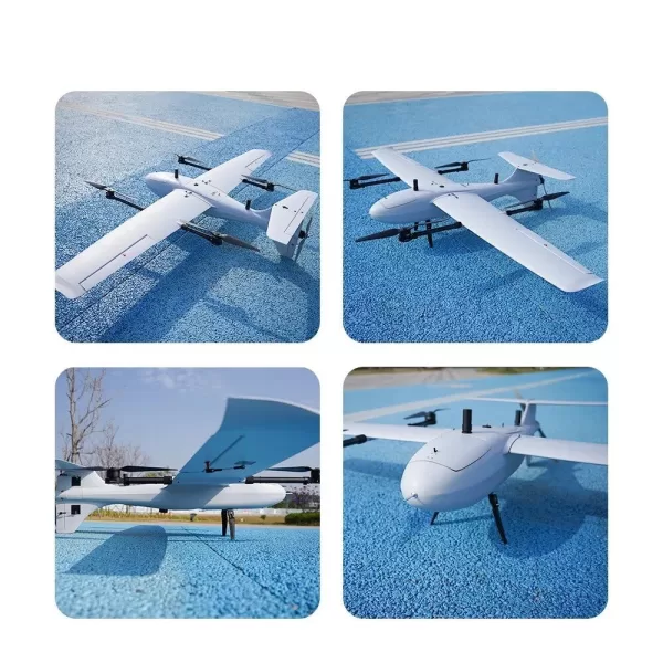 VTOL Fixed Wing Multipurpose 260Km Long Range UAV 2Kg Load 4h Flight Time Drone
