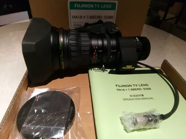 New Fujinon HA18x7.6BERD-S58B ENG Lens with Digital Servo for Focus and Zoom