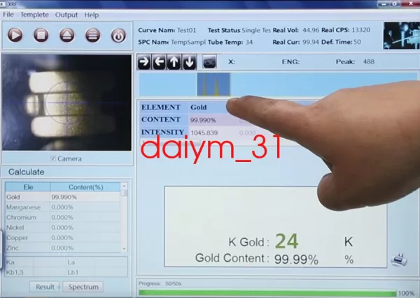 X Ray/XRF Gold Tester Precious Metal Analyzer Jewelry Testing Machine 220v