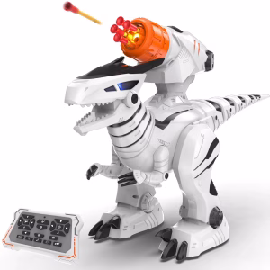 STEMTRON Programmable Remote Control Robot Dinosaur Toy for Kids Interactive Robotic Dinosaur RC Robot with Touch Sensing