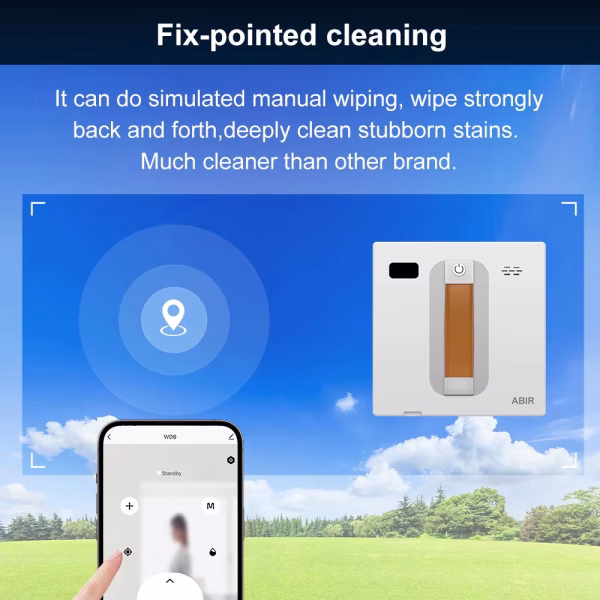 Window Vacuum Robot Cleaner  WD8, Dual Ultrasonic Spray, AI Intelligent Wipping, Updated Laser,Smart Home Glass Wall Washing