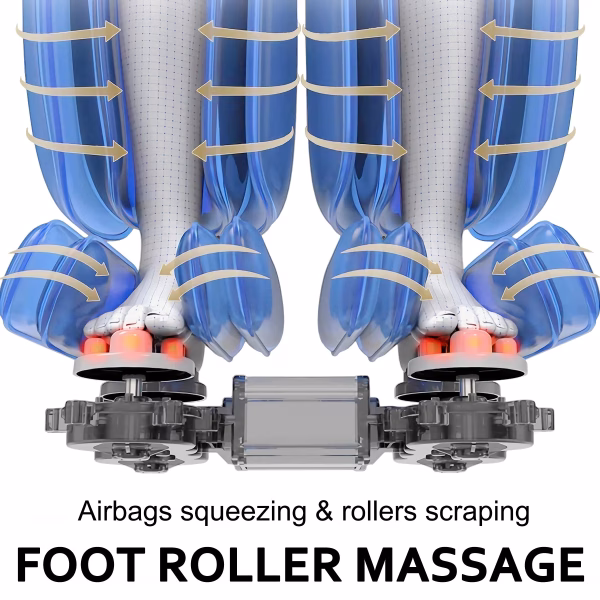 Massage Chair Zero Gravity Full Body with Heating and Bluetooth - Blue