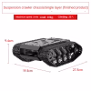 10KG Load Strong Shock Absorption Tank Chassis with Motor Suspension All Metal Tank Robot Kit Coding Motor Intelligent Robot Car