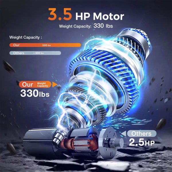 Hlaill Folding Treadmills with Auto Incline 330Lb Capacity Running Machine with Bluetooth Speaker, Device Holder, Easy Assembly&Space-Saving for Walking, Jogging, Running