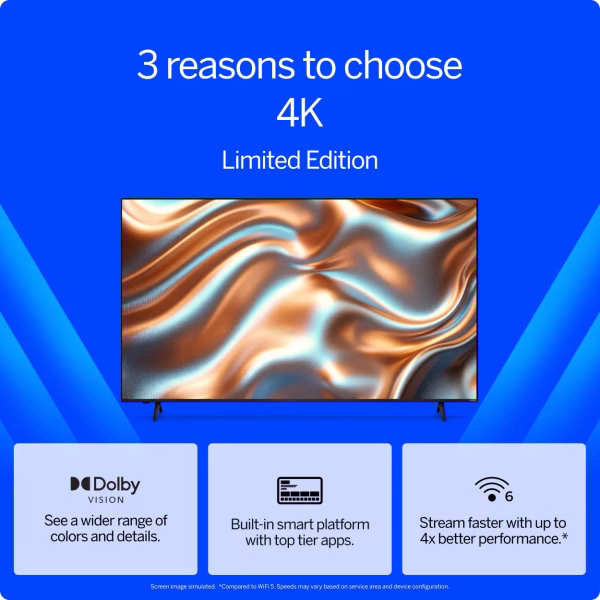 65” Class 4K UHD LED HDR Limited Edition Smart TV (NEW) V4K65X-08
