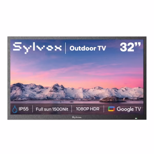 Outdoor TV, 32" 2K 1500Nits Smart Google TV, IP55 Waterproof TV for Full Sun (Pool SE NEW)