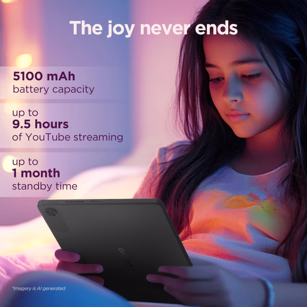 Tab 10.1 FHD (1920 X 1200) 60Hz Mediatek Helio G85 4G 128G Wifi 5 Android 14 ZAEH0148US (Includes Clear Case with Built-In Kickstand)