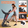 Foldable Treadmill with 6% Manual Incline for Home, 8 MPH Speed, 300 LB Capacity, 42"X17" Belt, App & Bluetooth Speakers, Tablet Holder, Pause Function, 64 Preset Programs, Black