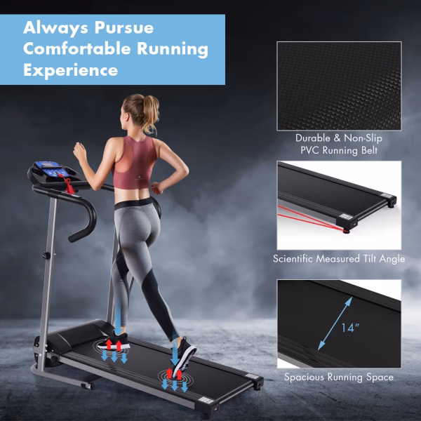 Folding Treadmill 1100W Electric Motorized Running Jogging Walking Machine