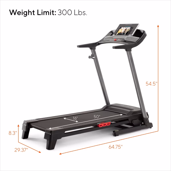 Cadence Compact 500 Folding Treadmill, Compatible with Ifit Personal Training